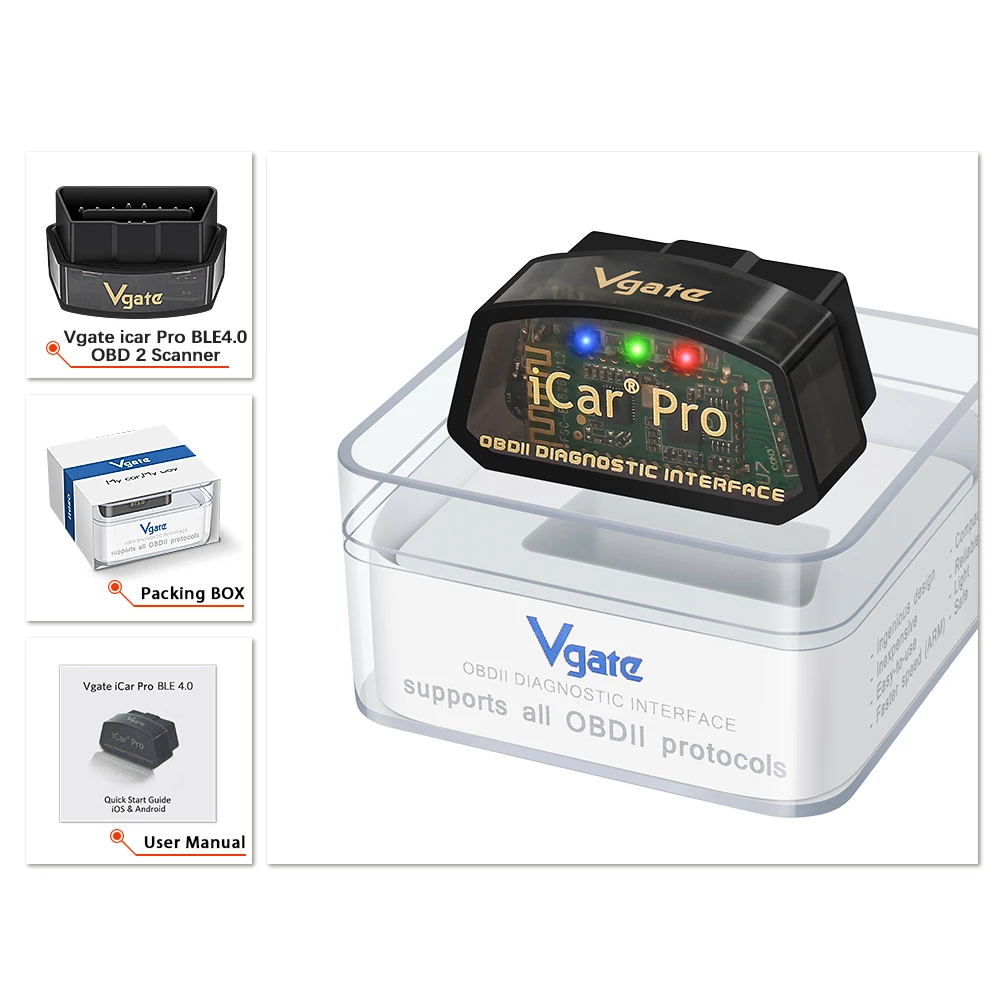 Vgate iCarII Obd2 Scanner Bluetooth