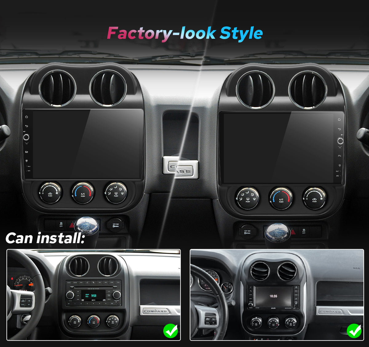 Jeep Compass/Patriot 09-16 10.1" Android Head Unit