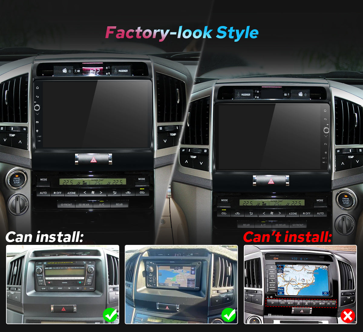 Toyota Land Cruiser LC200 07-15 10.1" Android Head Unit