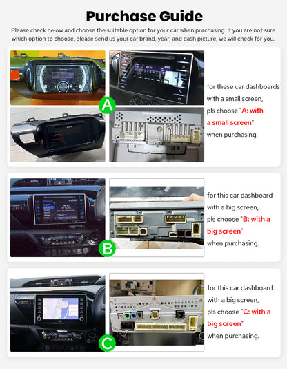 Toyota Hilux 16-21 10.1" Android Head Unit