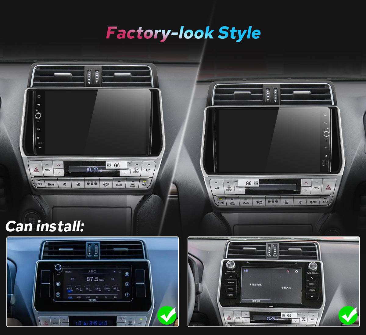 Toyota Land Cruiser Prado 150 18-19 10.1" Android Head Unit