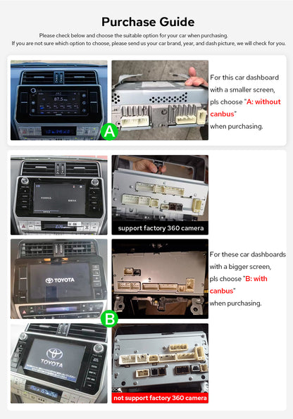 Toyota Land Cruiser Prado 150 18-19 10.1" Android Head Unit