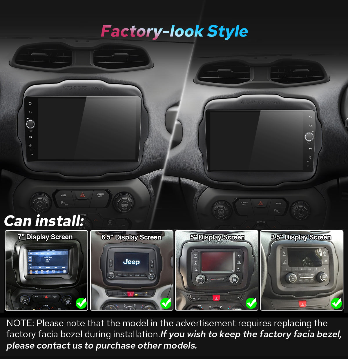 Jeep Renegade 2014+ 9" Android Head Unit