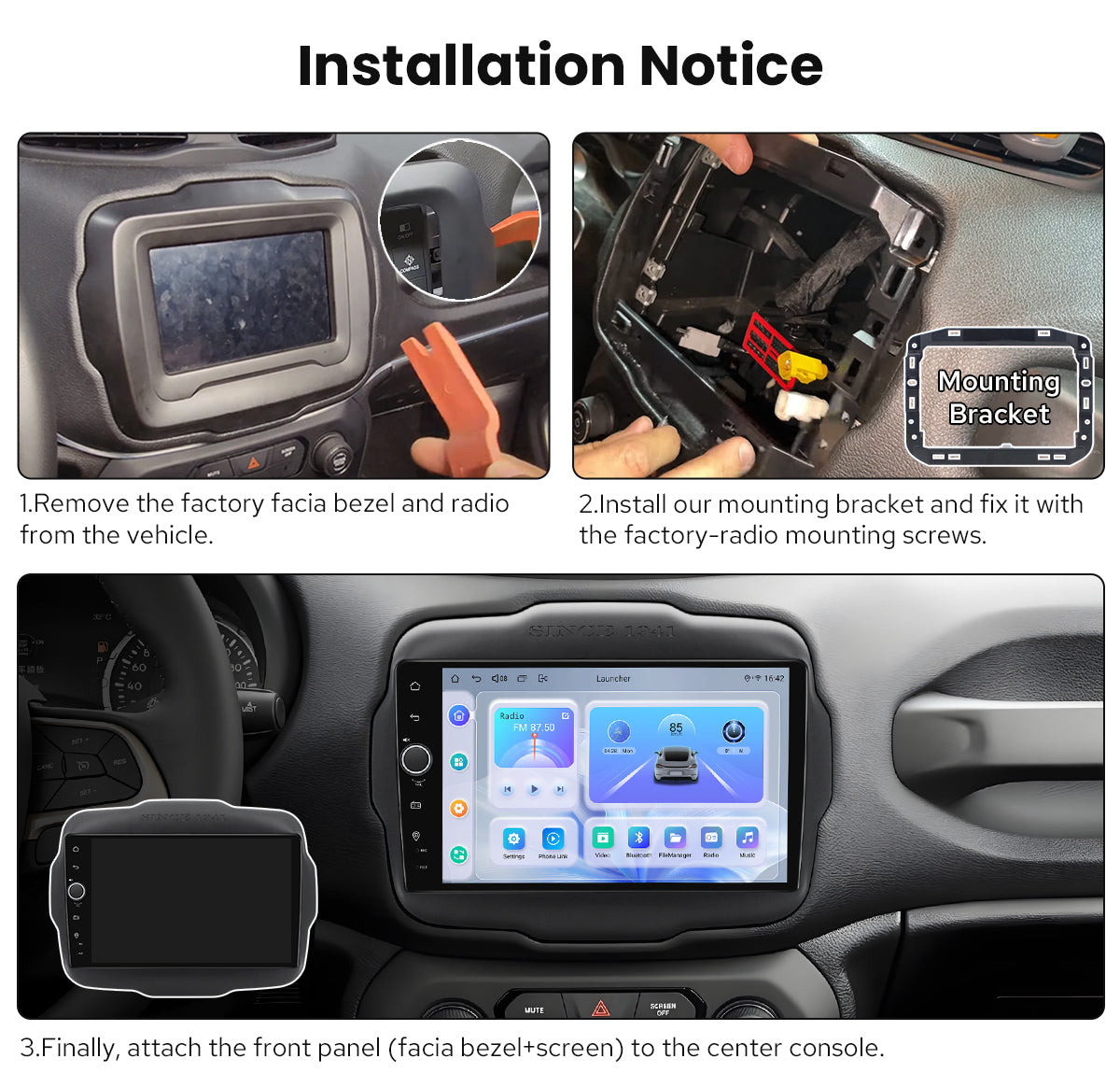 Jeep Renegade 2014+ 9" Android Head Unit