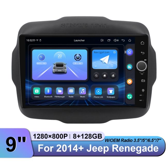 Jeep Renegade 2014+ 9" Android Head Unit