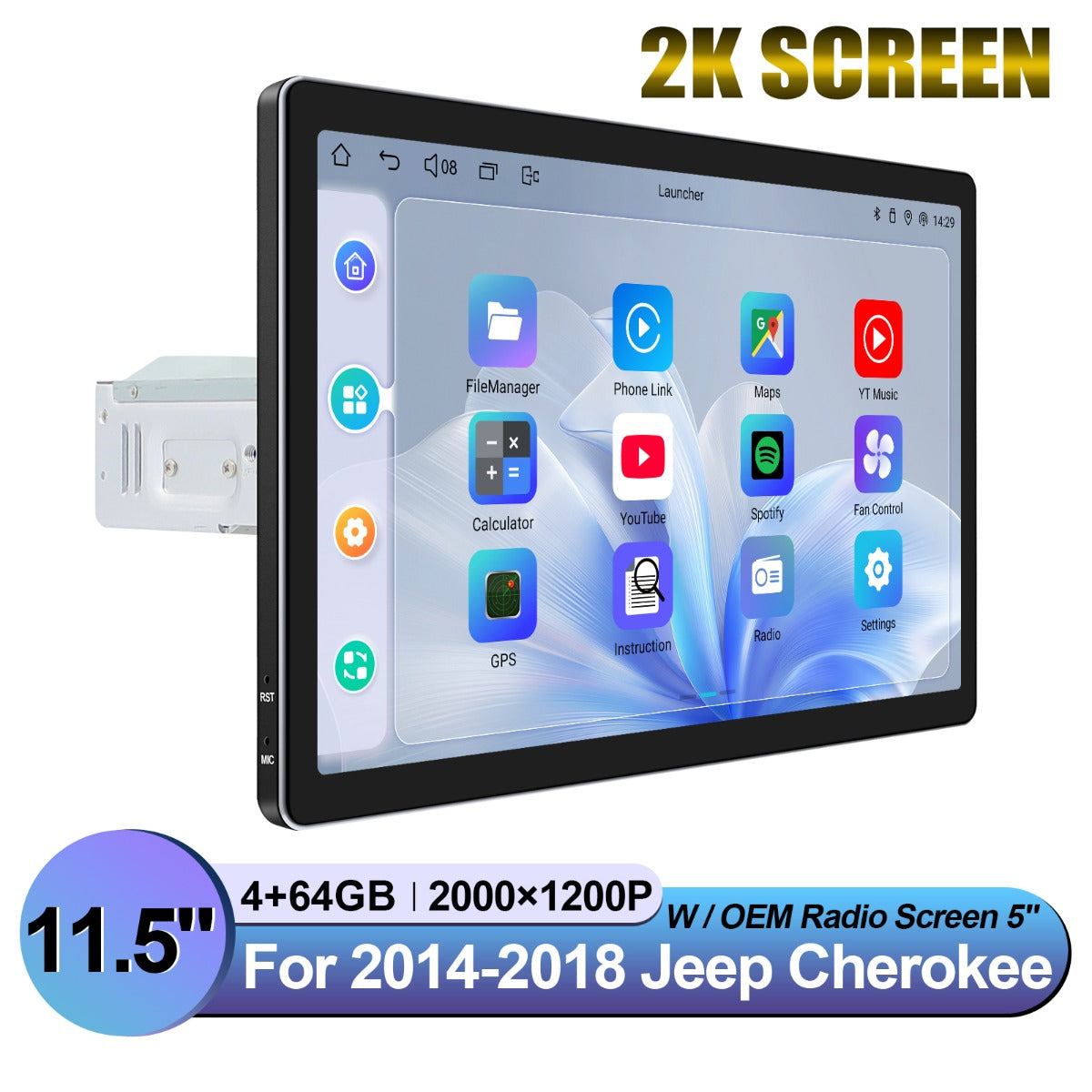 Jeep cherokee Uconnect 2014-2018 7" Android Head Unit