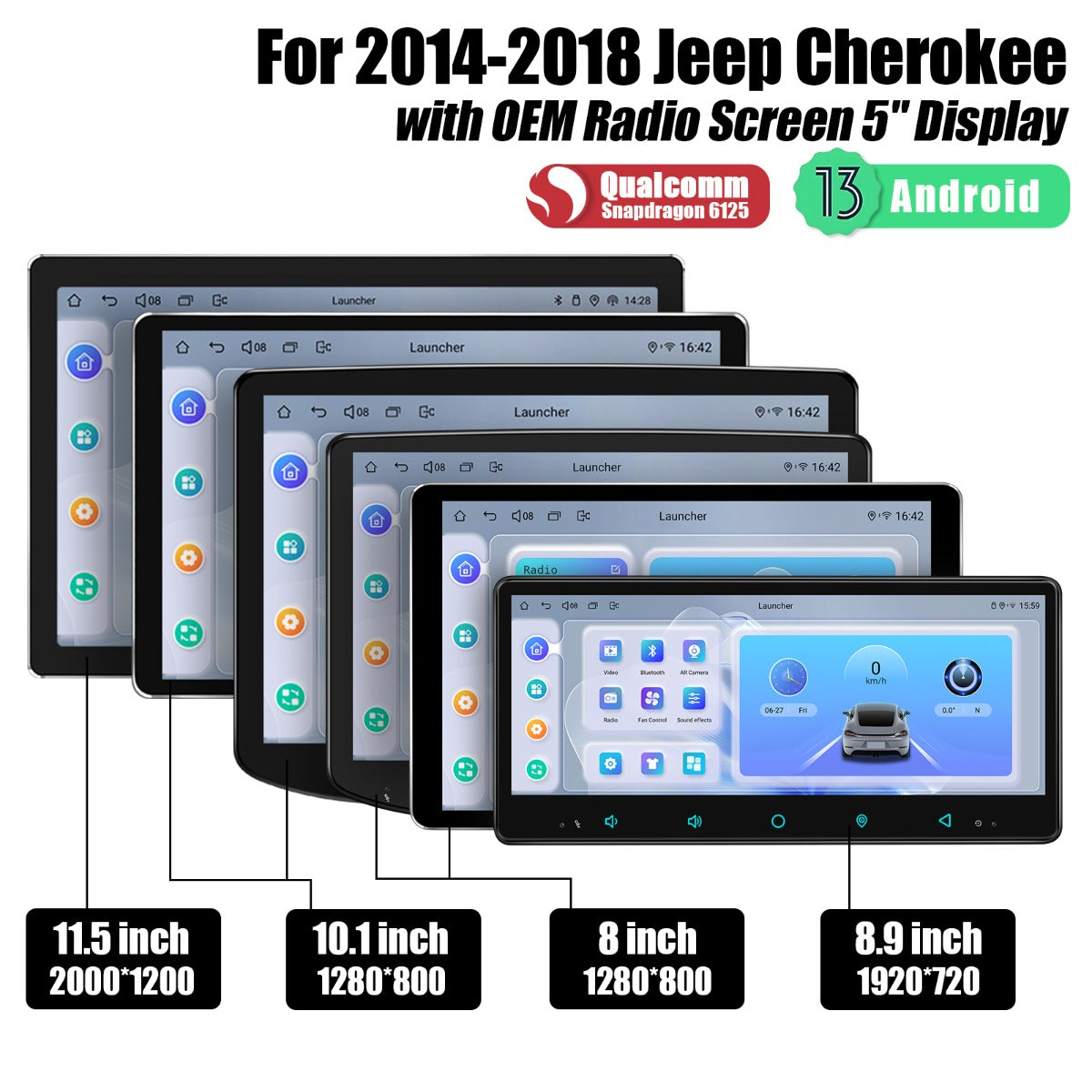 Jeep cherokee Uconnect 2014-2018 7" Android Head Unit