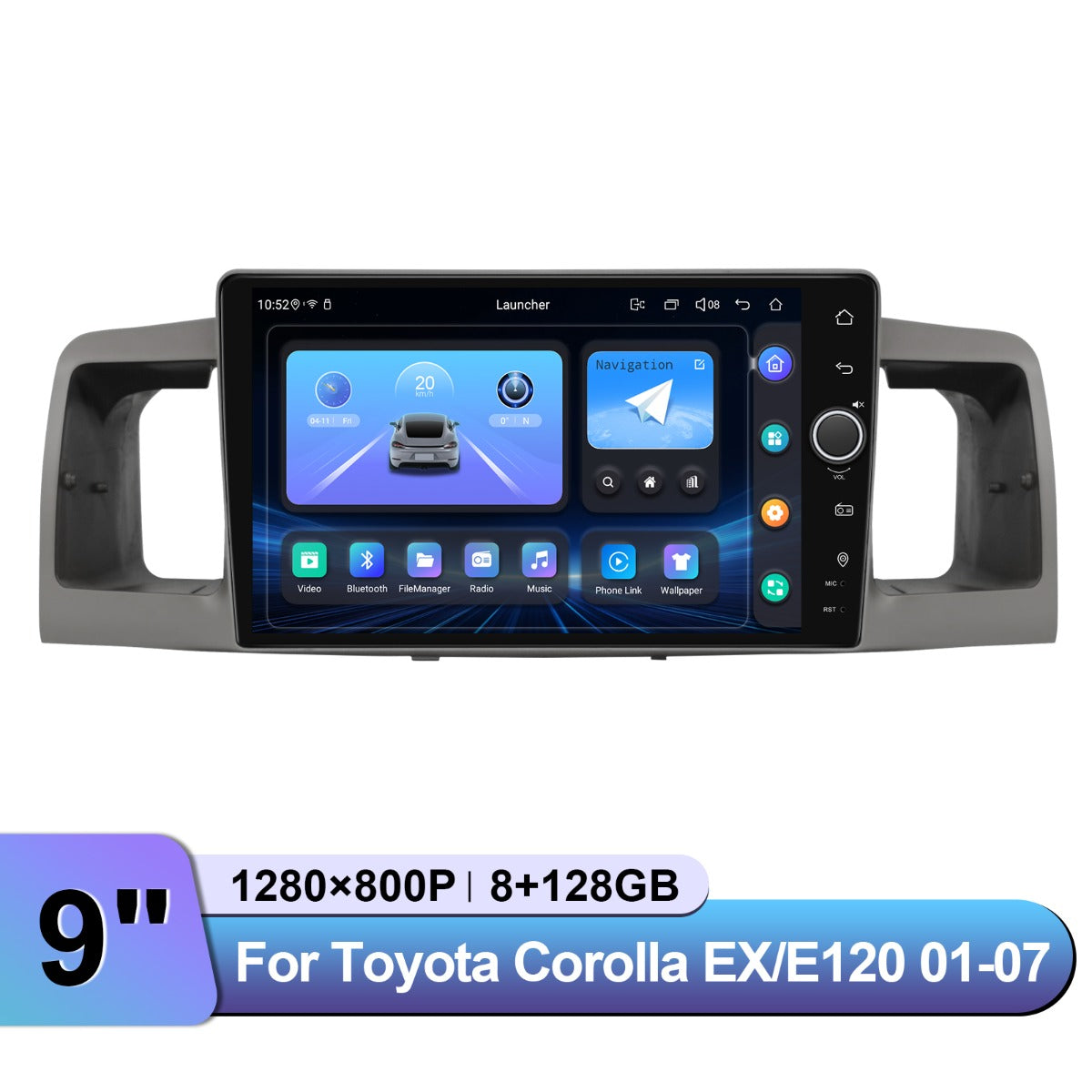 Toyota Corolla 2001-2007 9" Android Head Unit