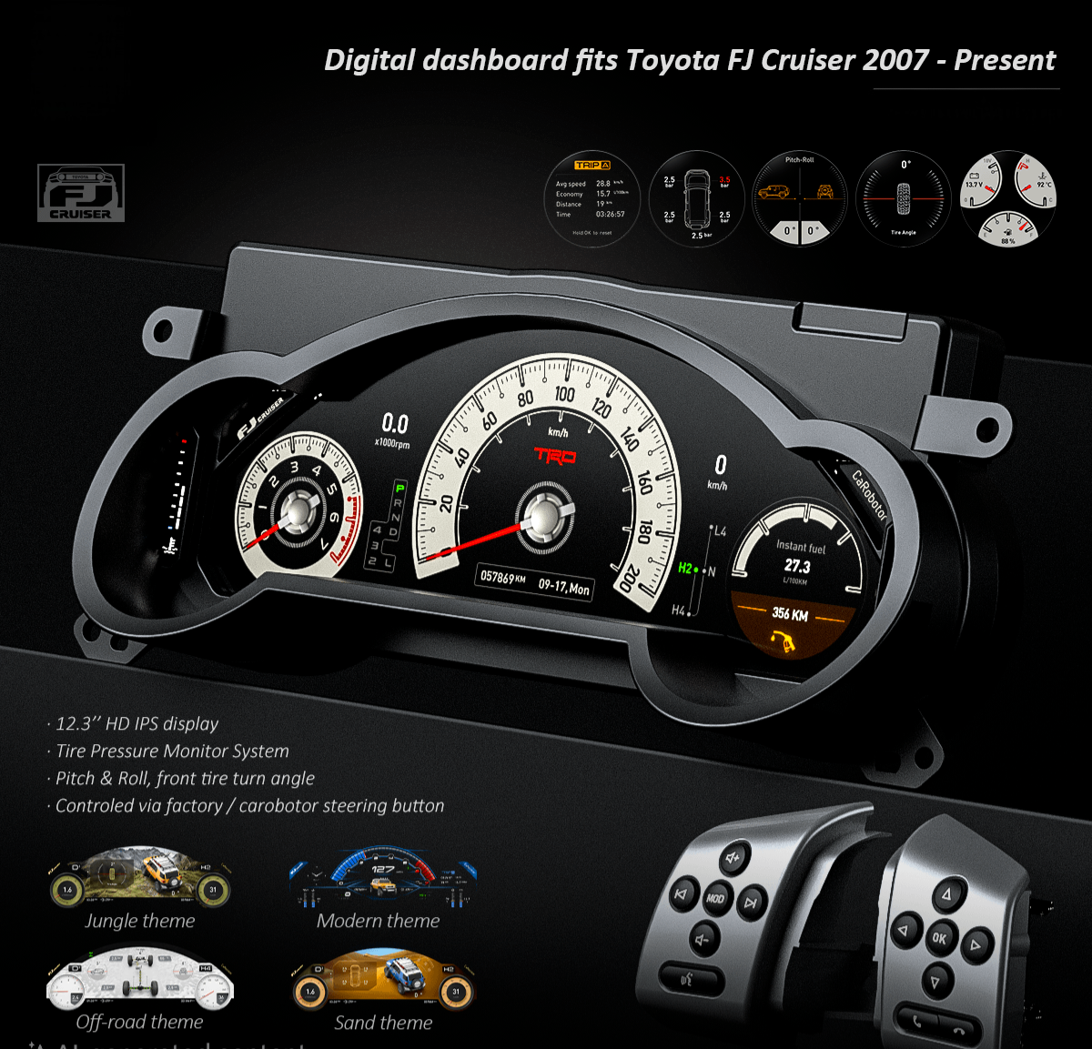 FJ CRUISER 2007-2021 Digital cluster
