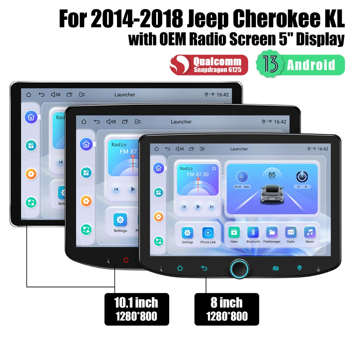 Jeep Cherokee KL 2014-2018 7" Android Head Unit