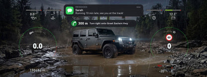 Turn-by-turn, notification and speed limit on the JKX Dash