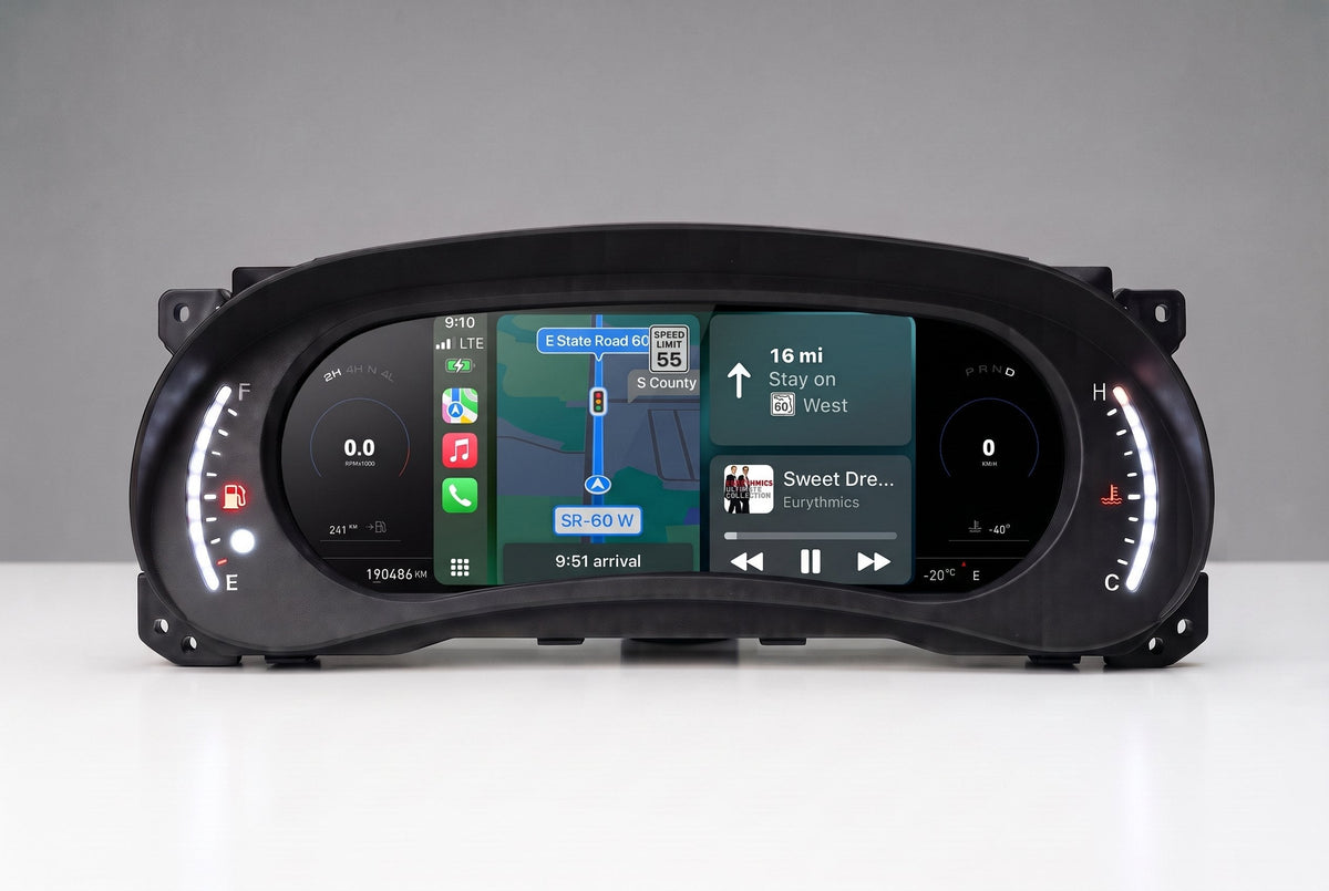 Head unit CarPlay on the JKX Digital Dash