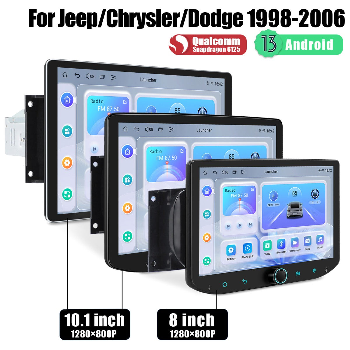 Jeep Dodge Chrysler 1998-2006 10.1" Android Head Unit
