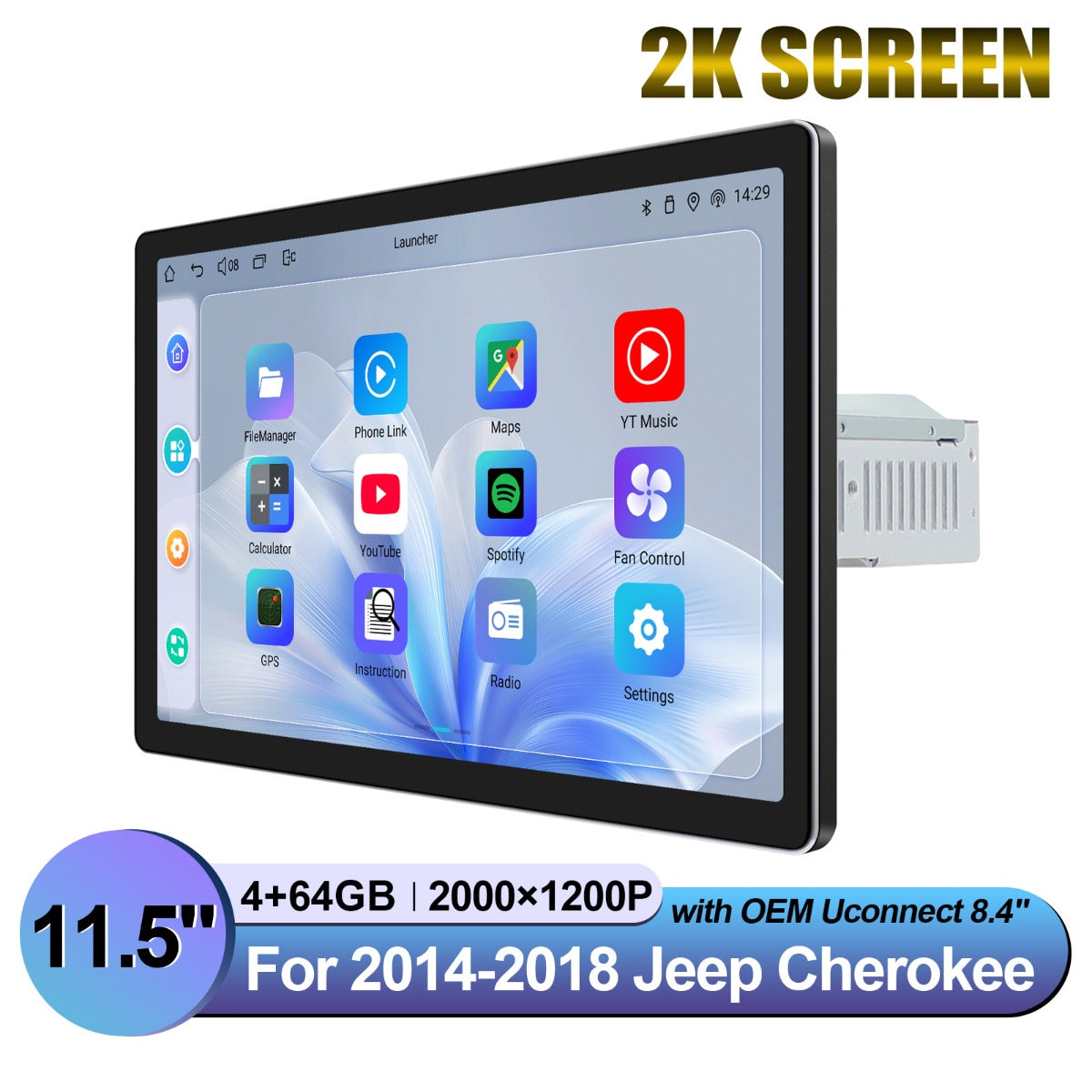 Jeep Cherokee 2014-2018 7" Android Head Unit