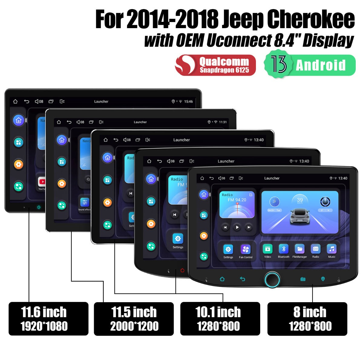 Jeep Cherokee 2014-2018 7" Android Head Unit