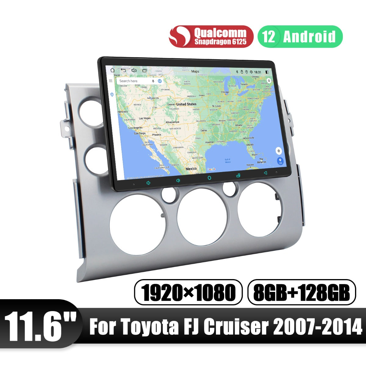 Toyota FJ Cruiser 2007-2014 11.6" Android Head Unit